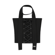 NIIER NOR Lace-Up Scarf Tube Top Black