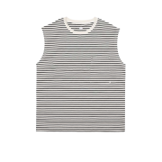 Haleine Stripe Sleeveless T-Shirt Offwhite/Black (VT215)