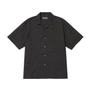 BY RANG Linen Logo Bowling Shirts Black