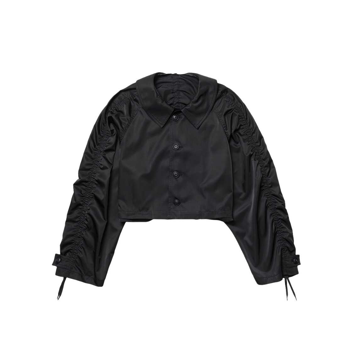 언노운 블루 셔링 자켓 블랙(Unknown Blue Shirring Jacket Black)