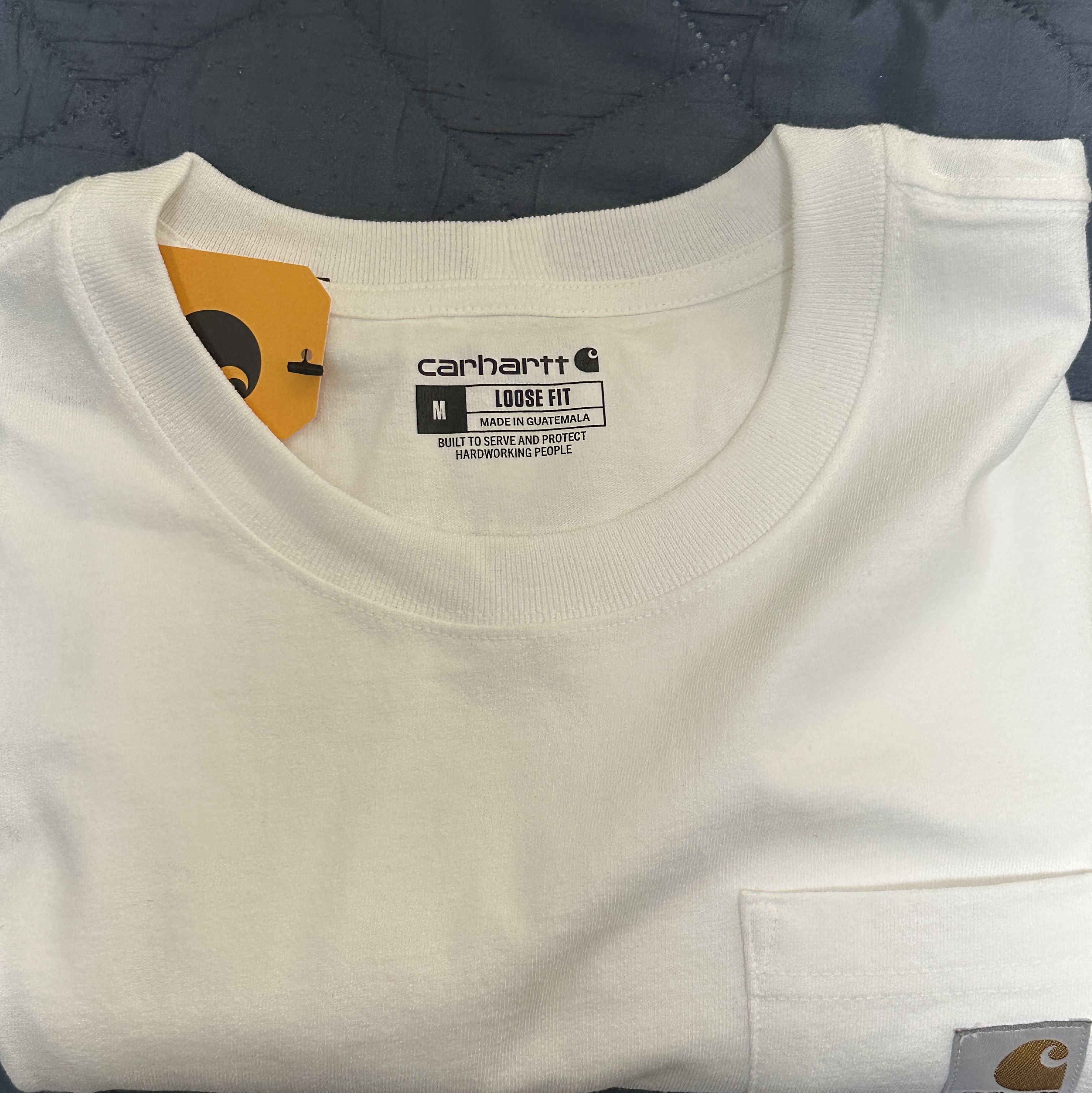 Carhartt Loose Fit Heavyweight Regular Short Sleeve Pocket T-Shirt White 착용 스타일