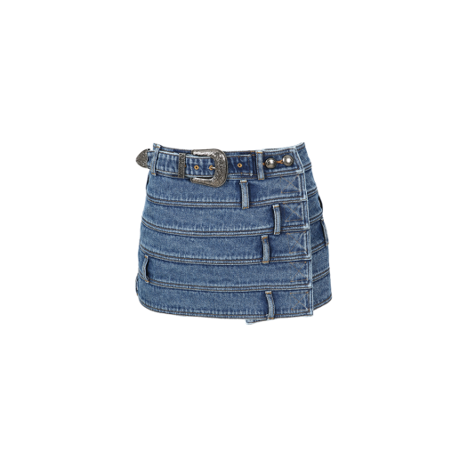 apa664w(BLUE) ADSB Andersson Bell Woman Dua Multi Waist Denim Skirt  Blue