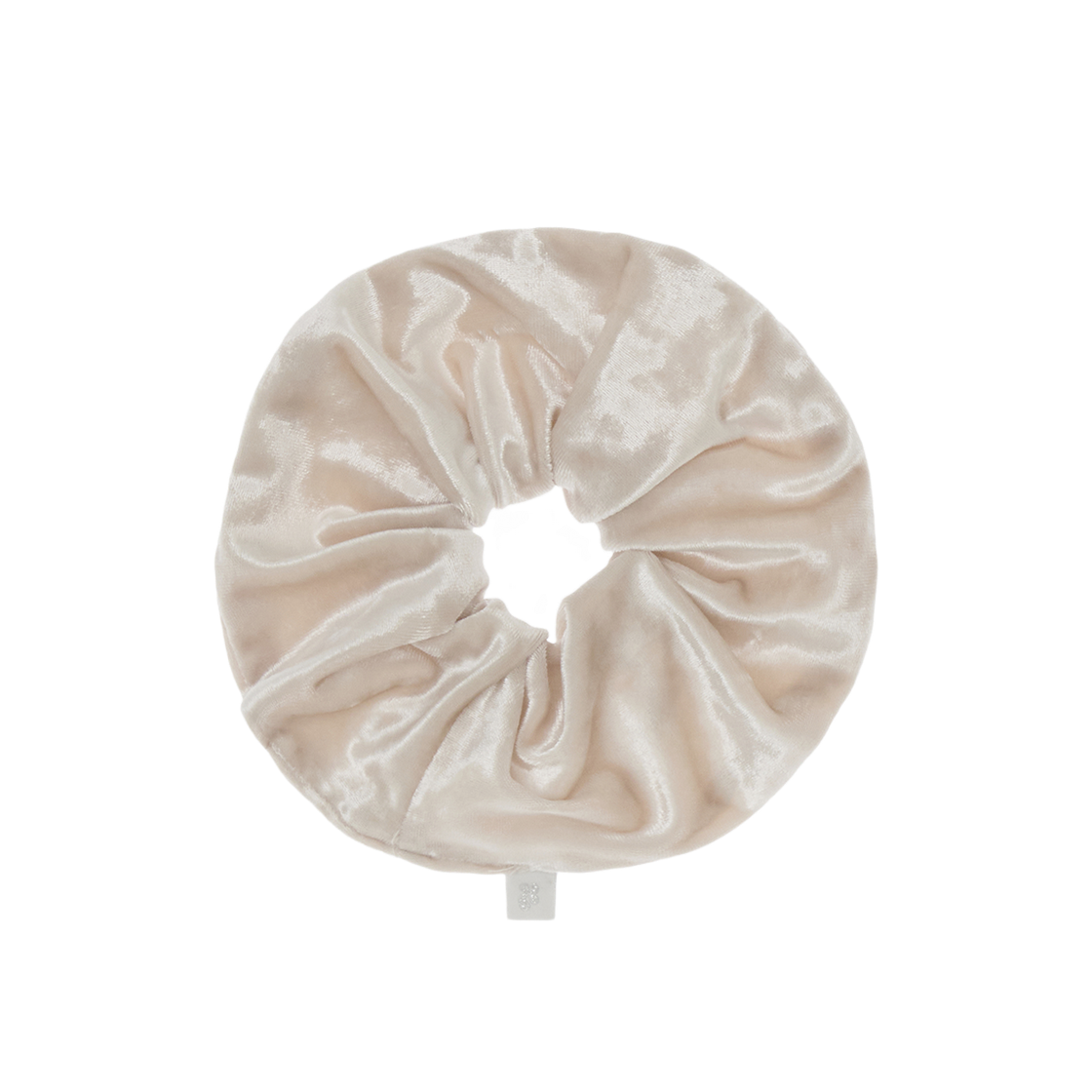 Z24FW AC004BE zeezeezee Velvet Scrunchie Beige