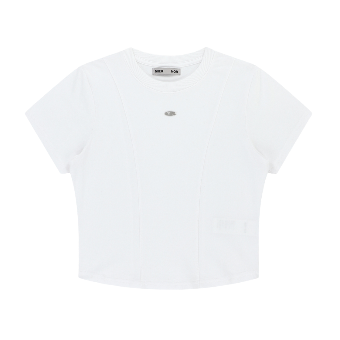 니어노어 인시전 크롭탑 화이트