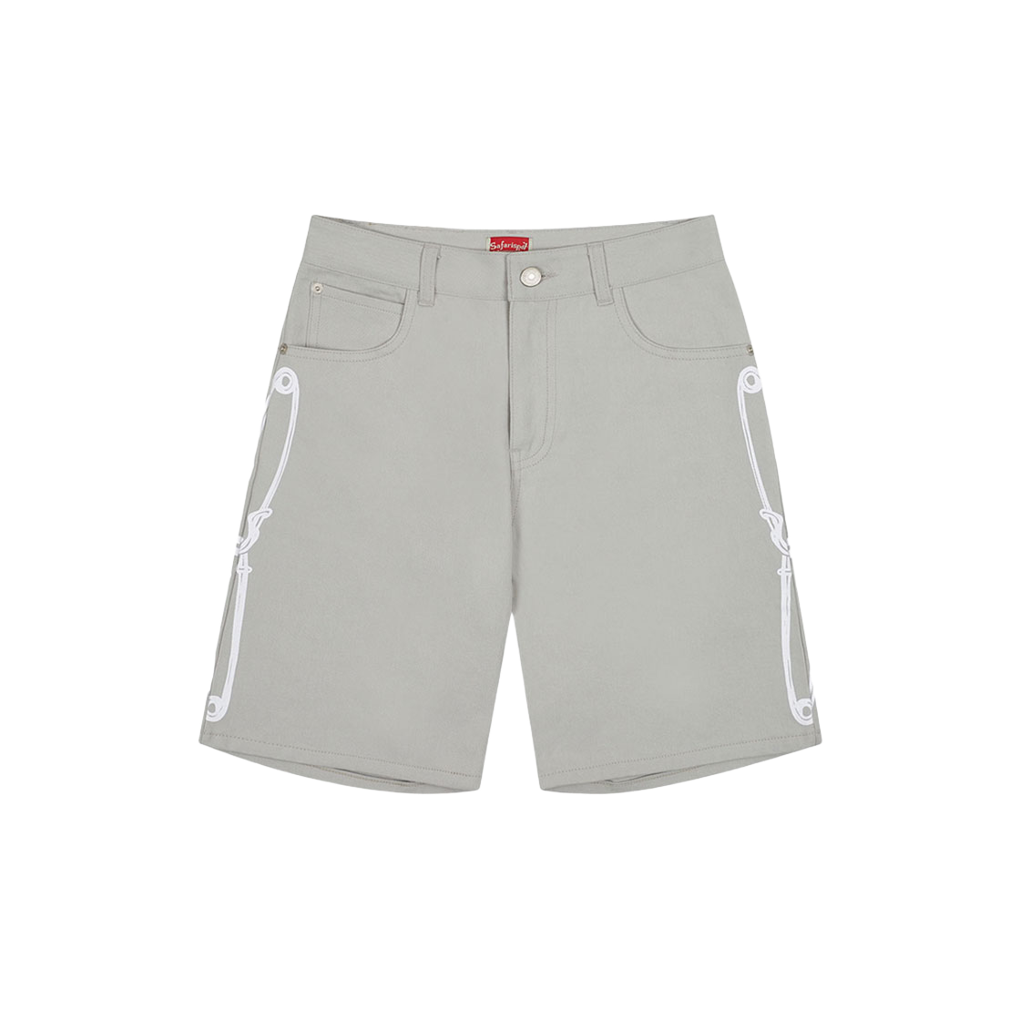 saf00285 Safarispot 1/2 Safety Cotton Half Pants Gray