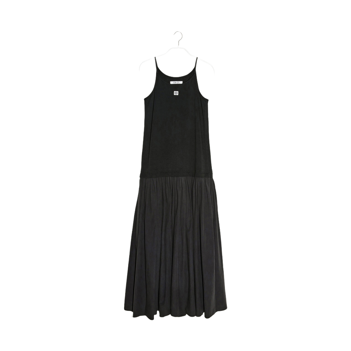 엔오르 우먼 코튼 셔링 맥시 드레스  블랙(Enor Women Cotton Shirring Maxi Dress  Black)