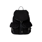 LEARVE Albert Suede Rucksack Black