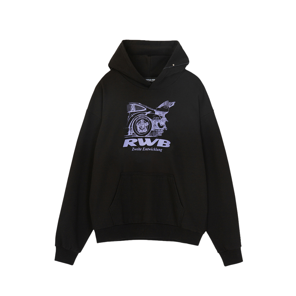 알더블유비 러프 드로잉 후드티 블랙(RWB Rough Drawing Hoodie Black)