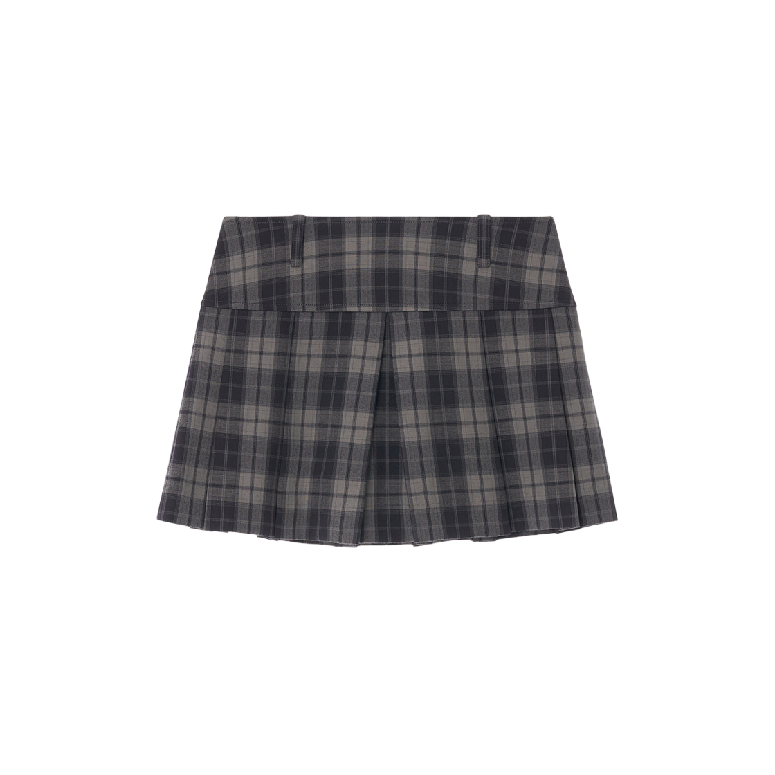 지지지 클래식 체크 플리츠 미니스커트 그레이 네이비(zeezeezee Classic Check Pleated Miniskirt Grey Navy)
