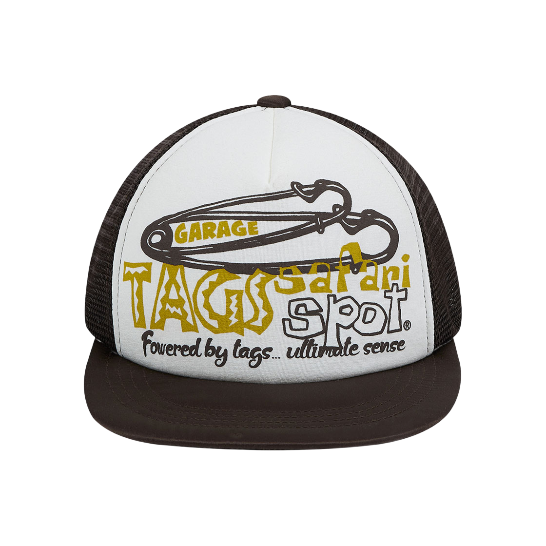 saf00278 Safarispot Safety Logo Mesh Cap Brown