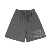 BORN TO WIN Stroke B Half Pants_Long Ver Charcoal