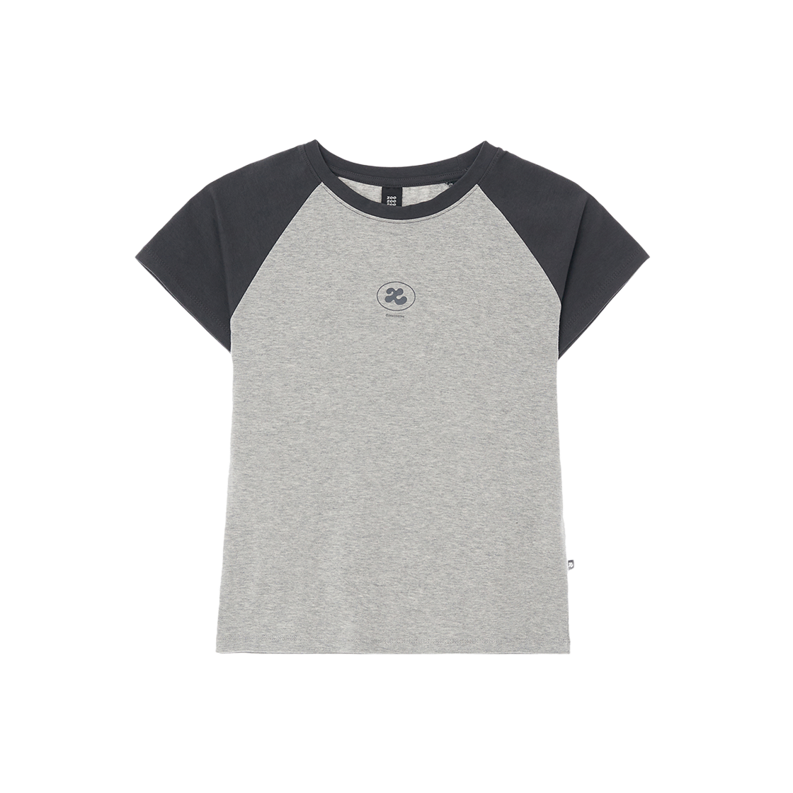 지지지 레글런 로고 티셔츠 멜란지 그레이(zeezeezee Z Logo Raglan T-shirt Melange Grey)