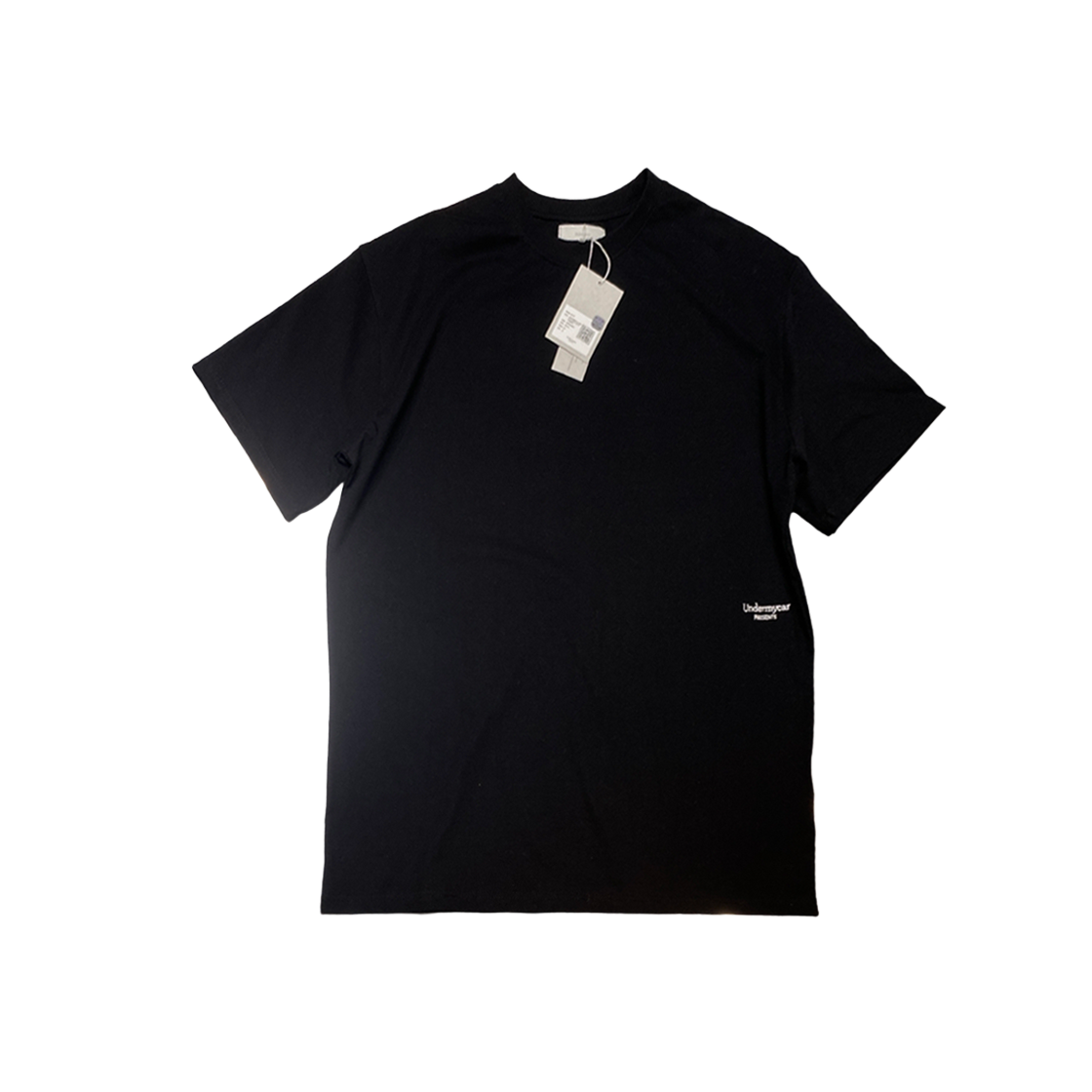 언더마이카 무.13 안티 Fxxking 로고 플레이 레귤러 핏 티셔츠 블랙(Undermycar Mu.13 Anti Fxxking Logo Play Regular Fit T-shirts Black)