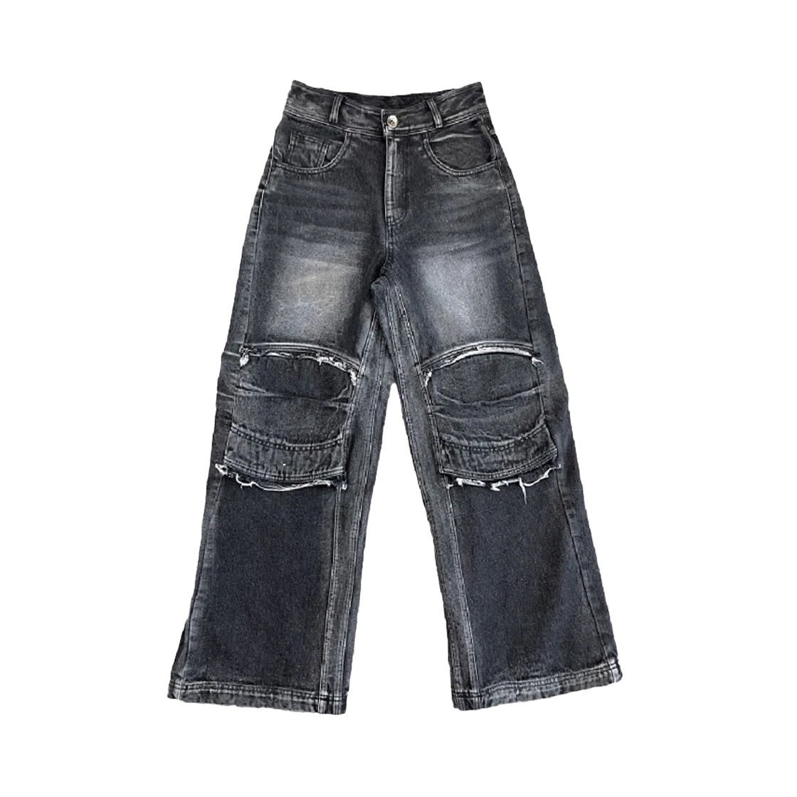 KM3DPADBL06BK BLR Knee Point Black Denim Pants Black