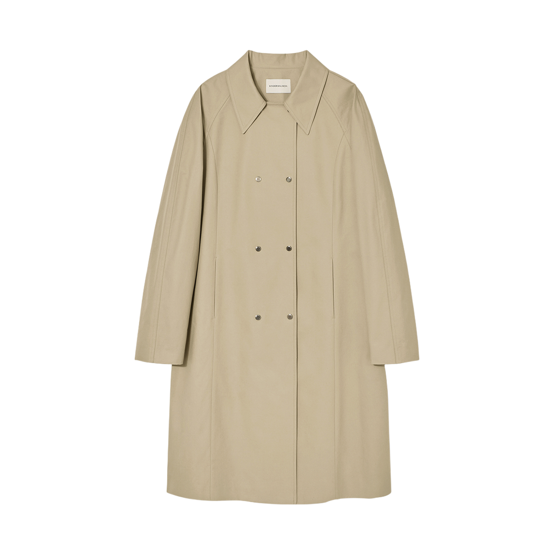 P0000DHH Kindersalmon Women Cotton Gabardine Car Coat Greenish Beige