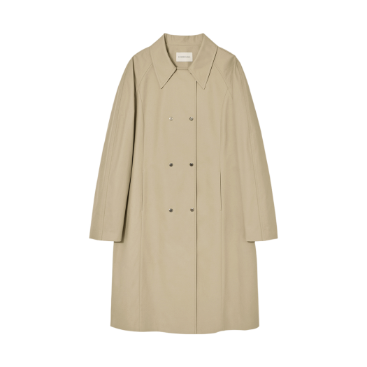 P0000DHH Kindersalmon Women Cotton Gabardine Car Coat Greenish Beige