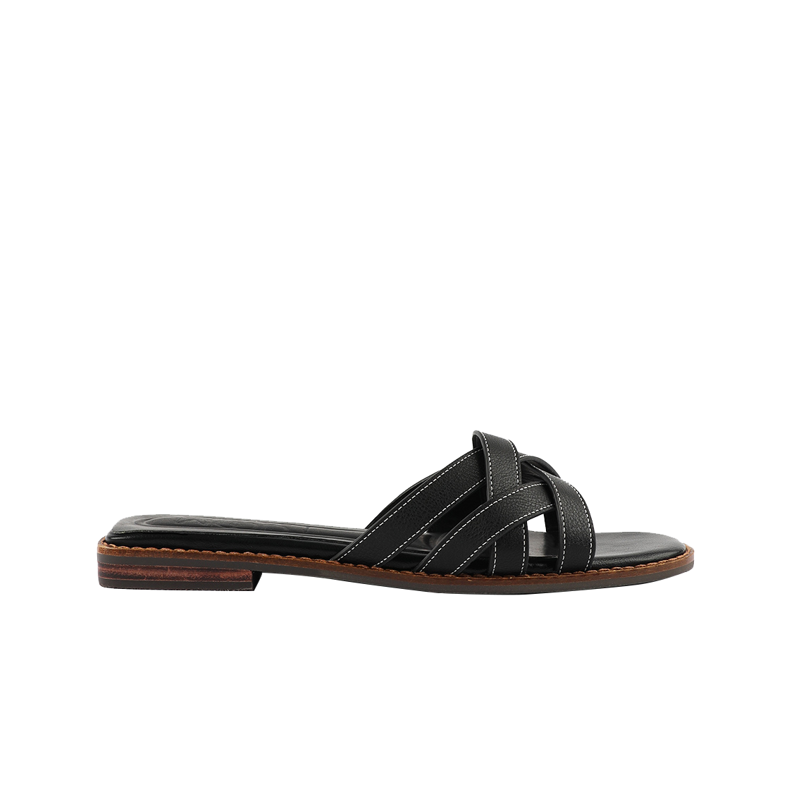 MD0285_3 Moodnight Dear Braided Slide Sandals Black