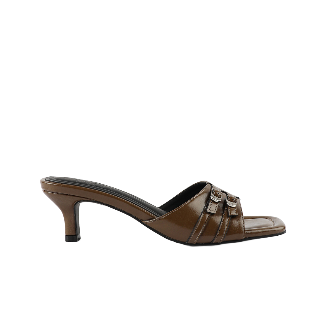 MD0301_4 Moodnight Cindy Mule 2 Belted Mule Sandals Olive