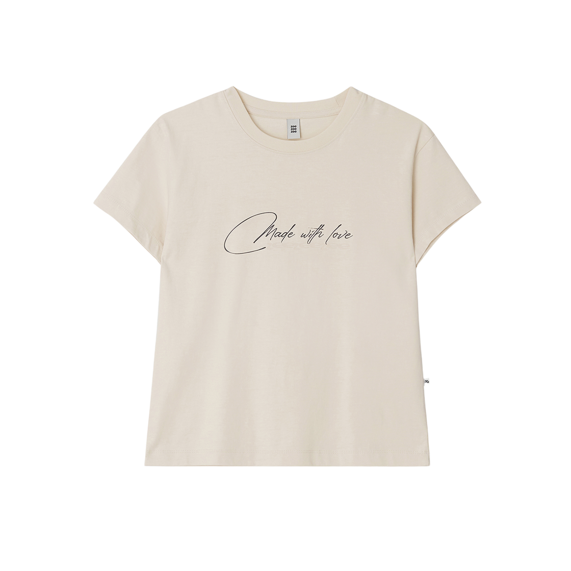 Z24FWTP003BE zeezeezee Basic Graphic T-shirt Light Beige