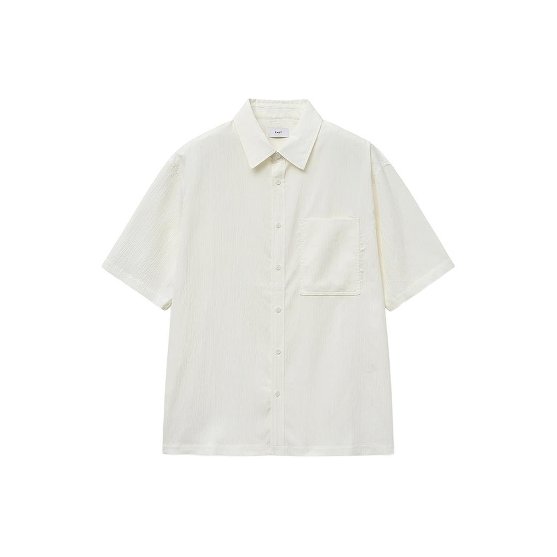 티엔지티 오버핏 크리즈 셔츠 크림(TNGT Over-Fit Crease Half Shirts Cream) - 1