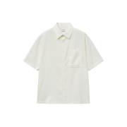 TNGT Over-Fit Crease Half Shirts Cream
