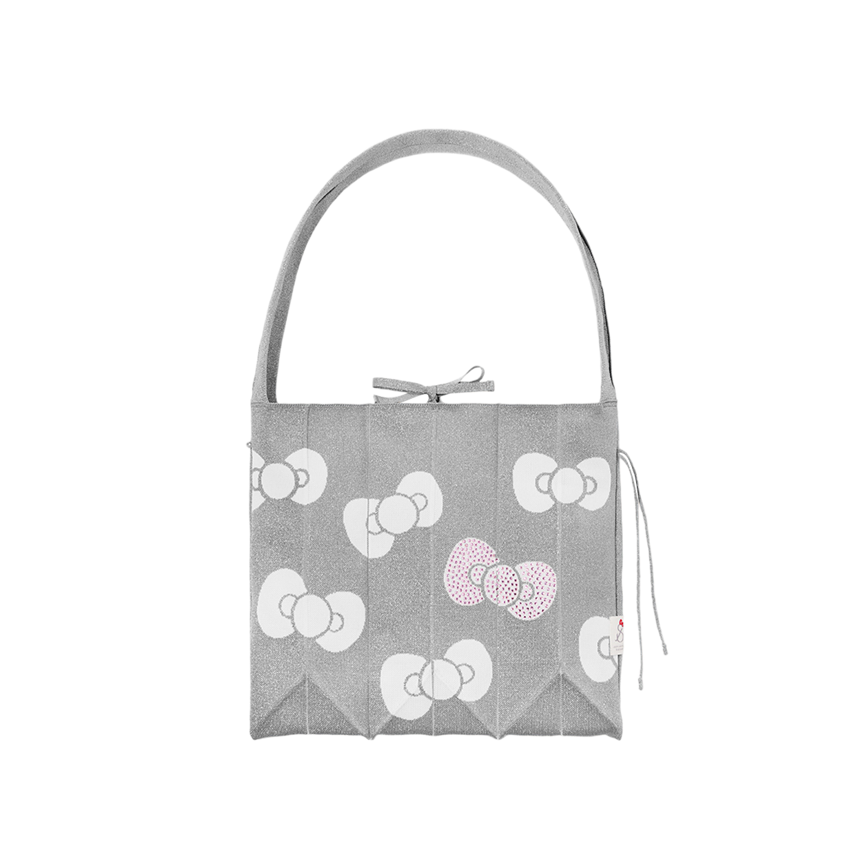 조셉앤스테이시 럭키 플리츠 니트 크로스 백 헬로키티 리본 플래티넘