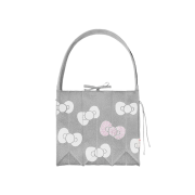 Joseph&Stacey Lucky Pleats Knit Cross Big Hello Kitty Ribbon Platinum
