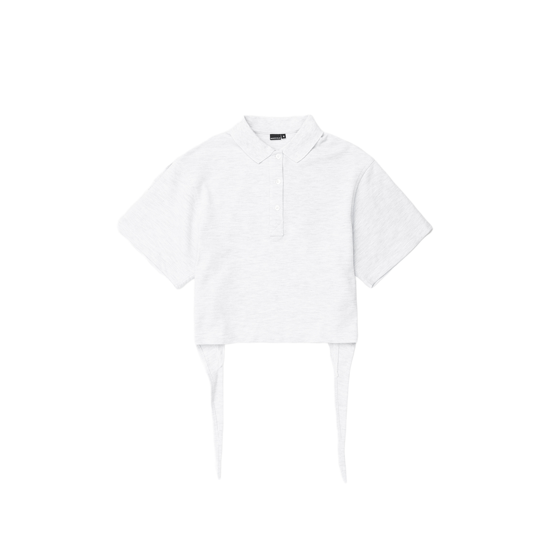 언노운블루 백 써클 티셔츠 멜란지그레이(Unknown Blue Back Circle PK T-Shirt Melange gray)