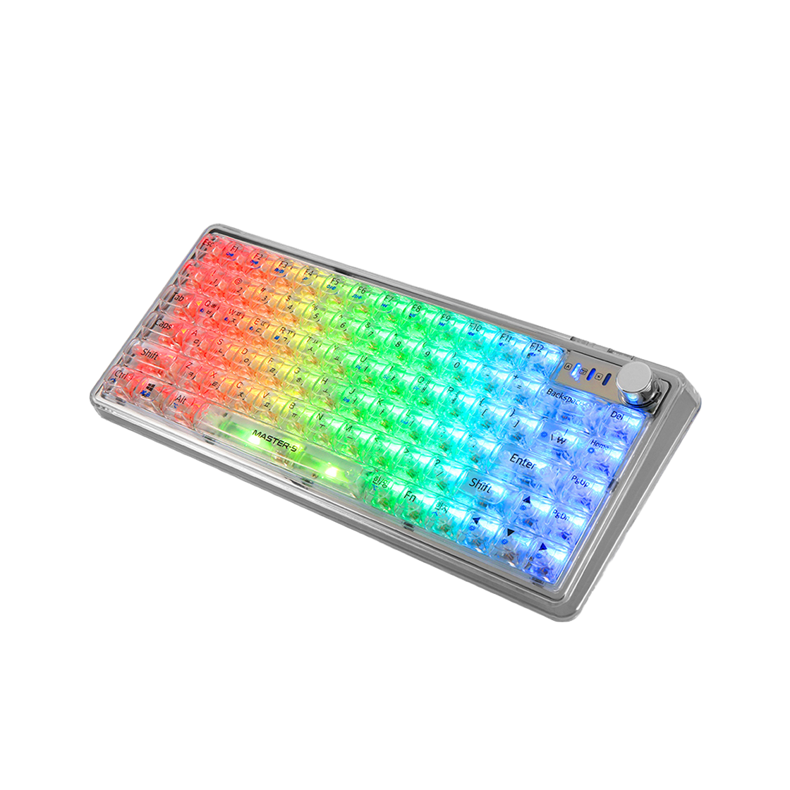 제닉스 마스터 9 유무선 블루투스 기계식 키보드 투명(XENICS MASTER 9 Wired Wireless Bluetooth Mechanical Keyboard Clear)