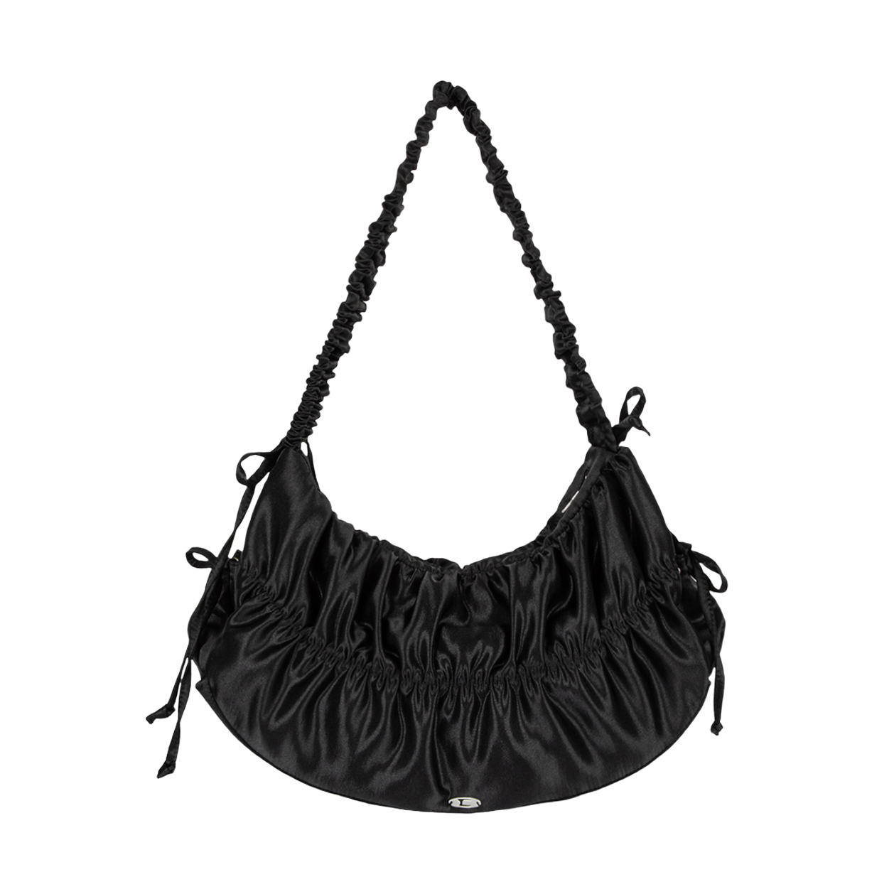 니어노어 셔링 글리터 백 블랙(NIIER NOR Shirring Glitter Bag Black)