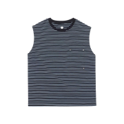 Haleine Stripe Sleeveless T-Shirt Navy/Blue (VT214)