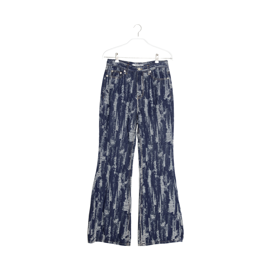 엔오르 우먼 데미지 부츠컷 데님 진  네이비(Enor Women Damage Boots Cut Denim Jeans  Navy)