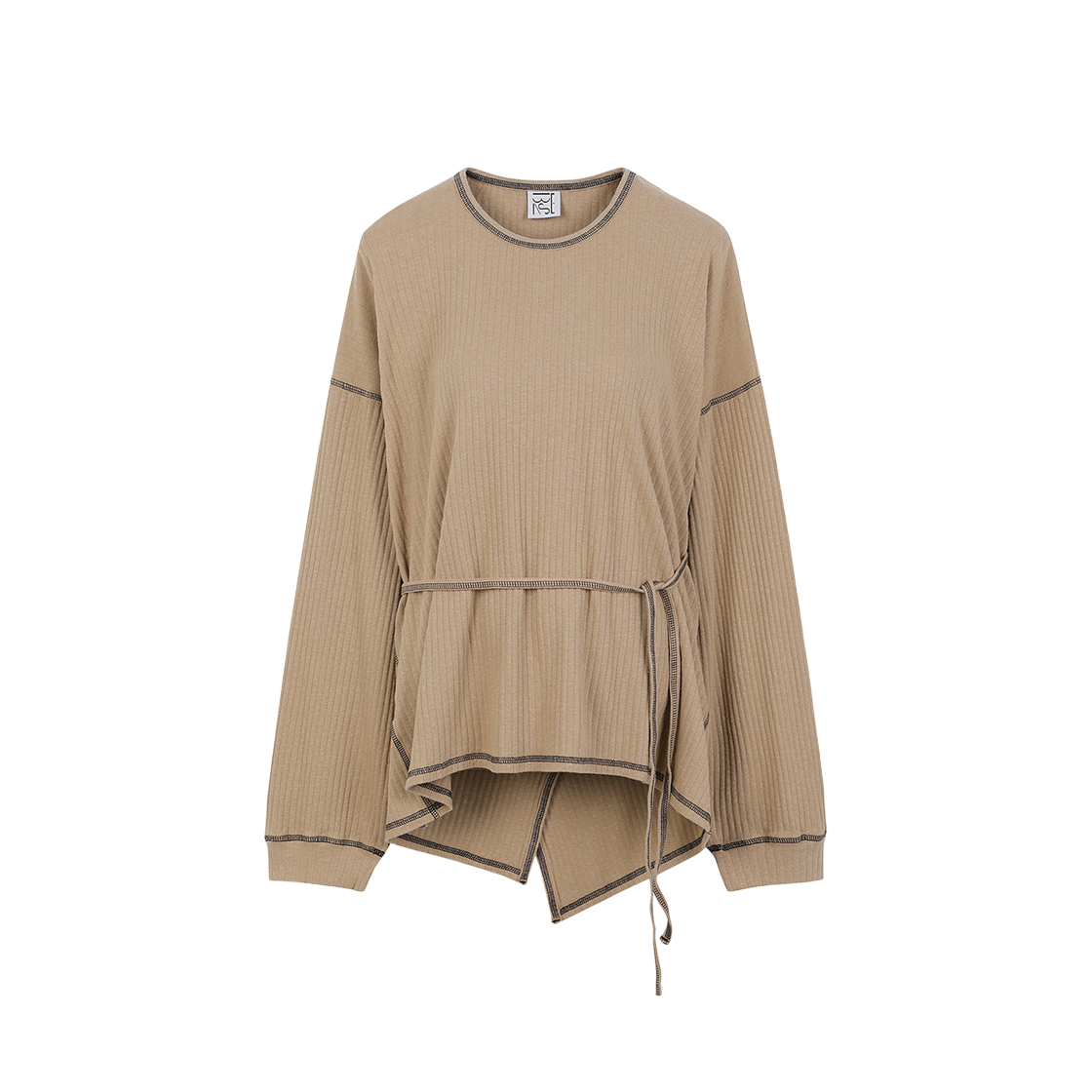 베이스레인지 우먼 쇼 푸니카 롱 슬리브 브릭 블랙 - 24FW(Baserange Women Shaw Punica Long Sleeve Brick Black - 24FW)
