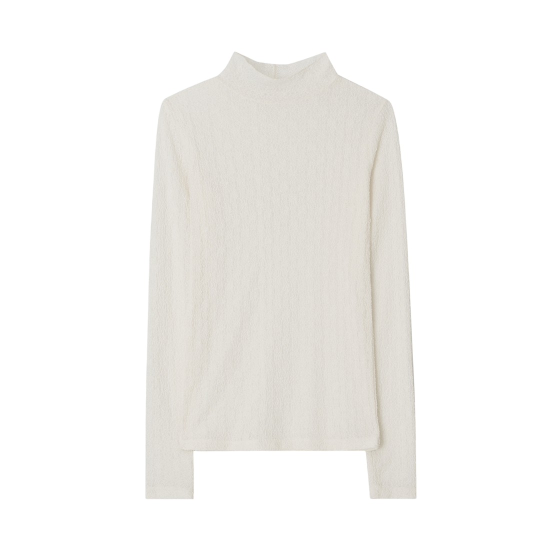 지지지 레이스 모크넥 티셔츠 아이보리(zeezeezee Lace Mock Neck T-Shirt Ivory)