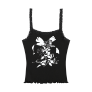 NIIER NOR Lace Sleeveless Black