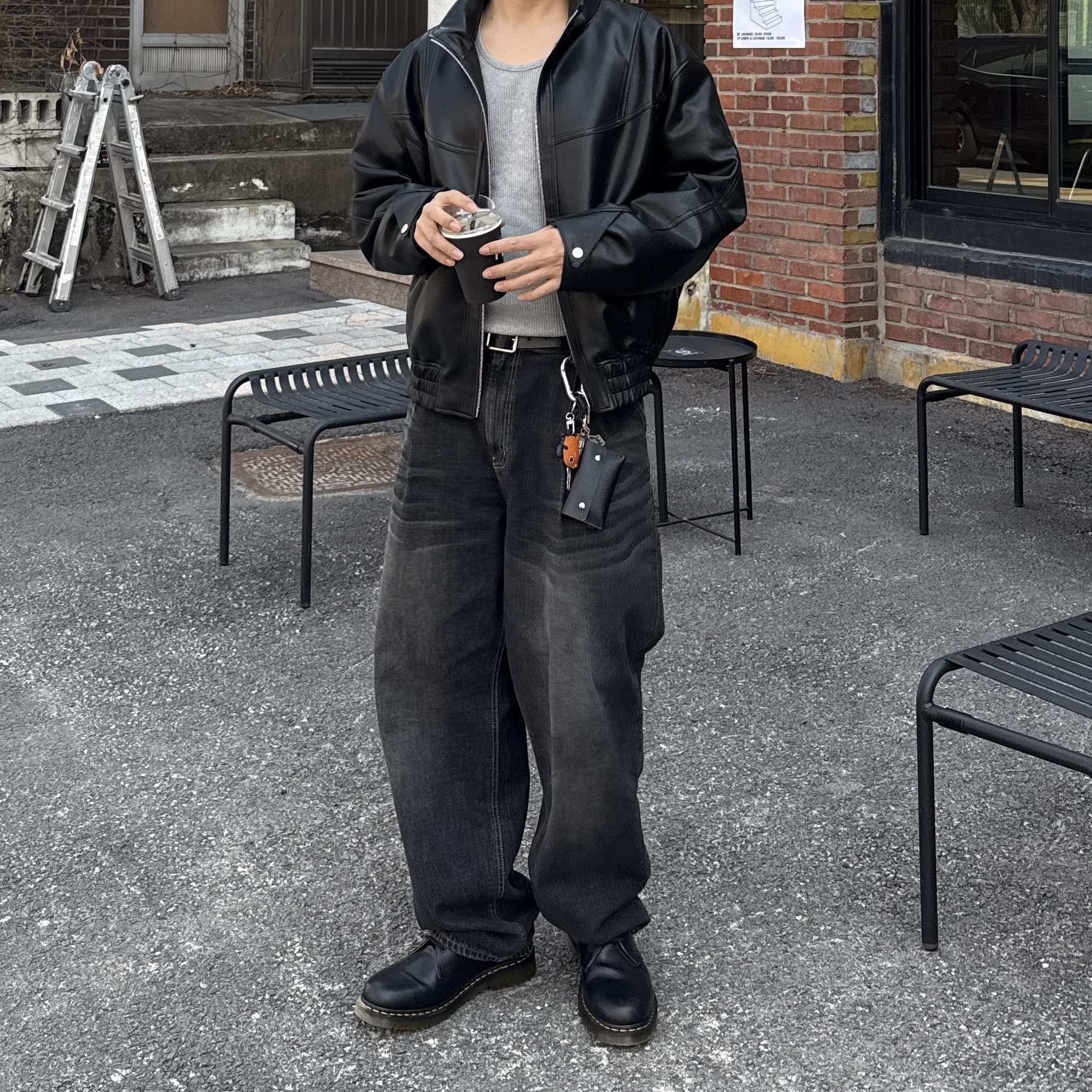 Dr. Martens 1461 Smooth Black 착용 스타일 - 4