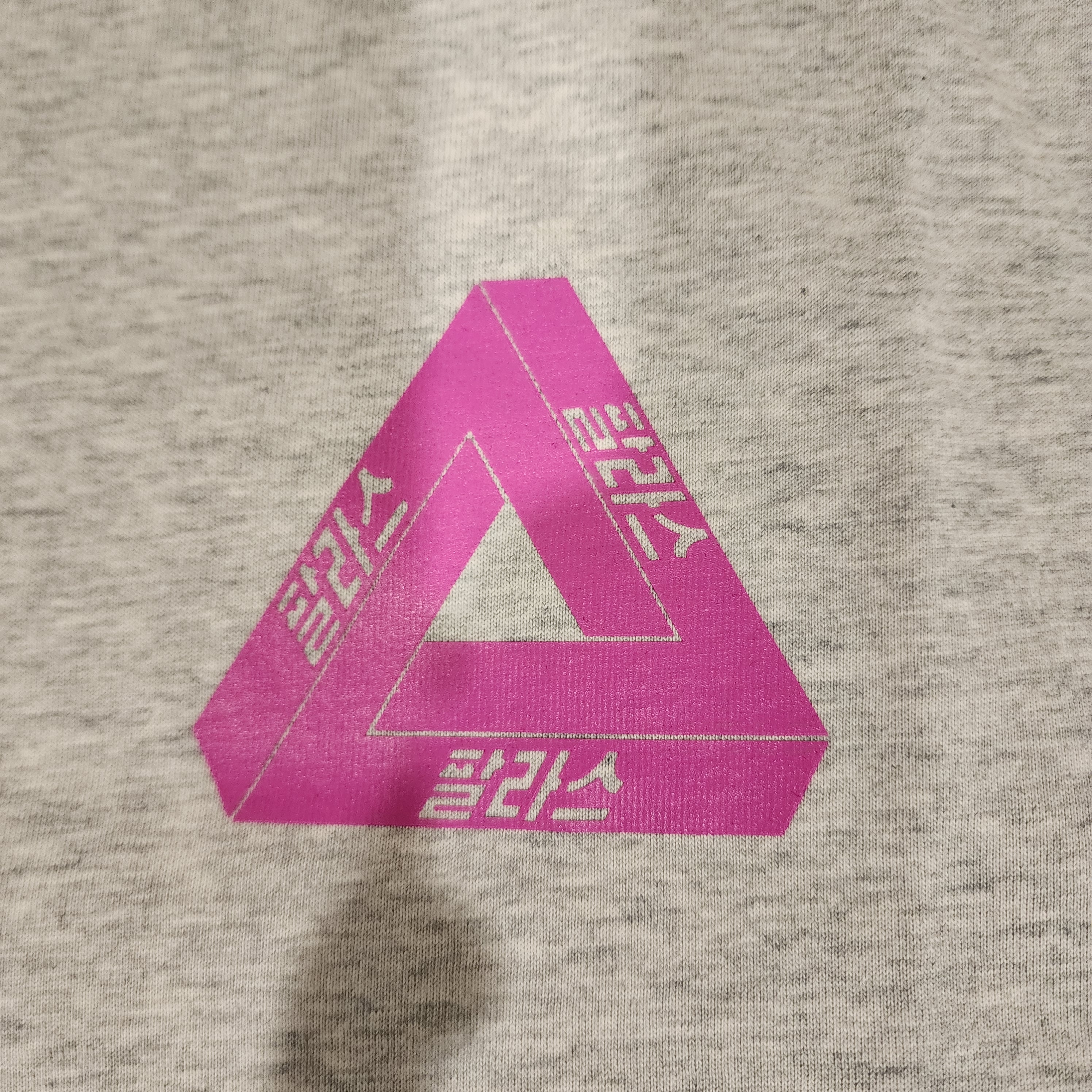 Palace Seoul 2 Seoul Tri-Ferg T-Shirt Grey Marl - 25SS 착용 스타일 - 2