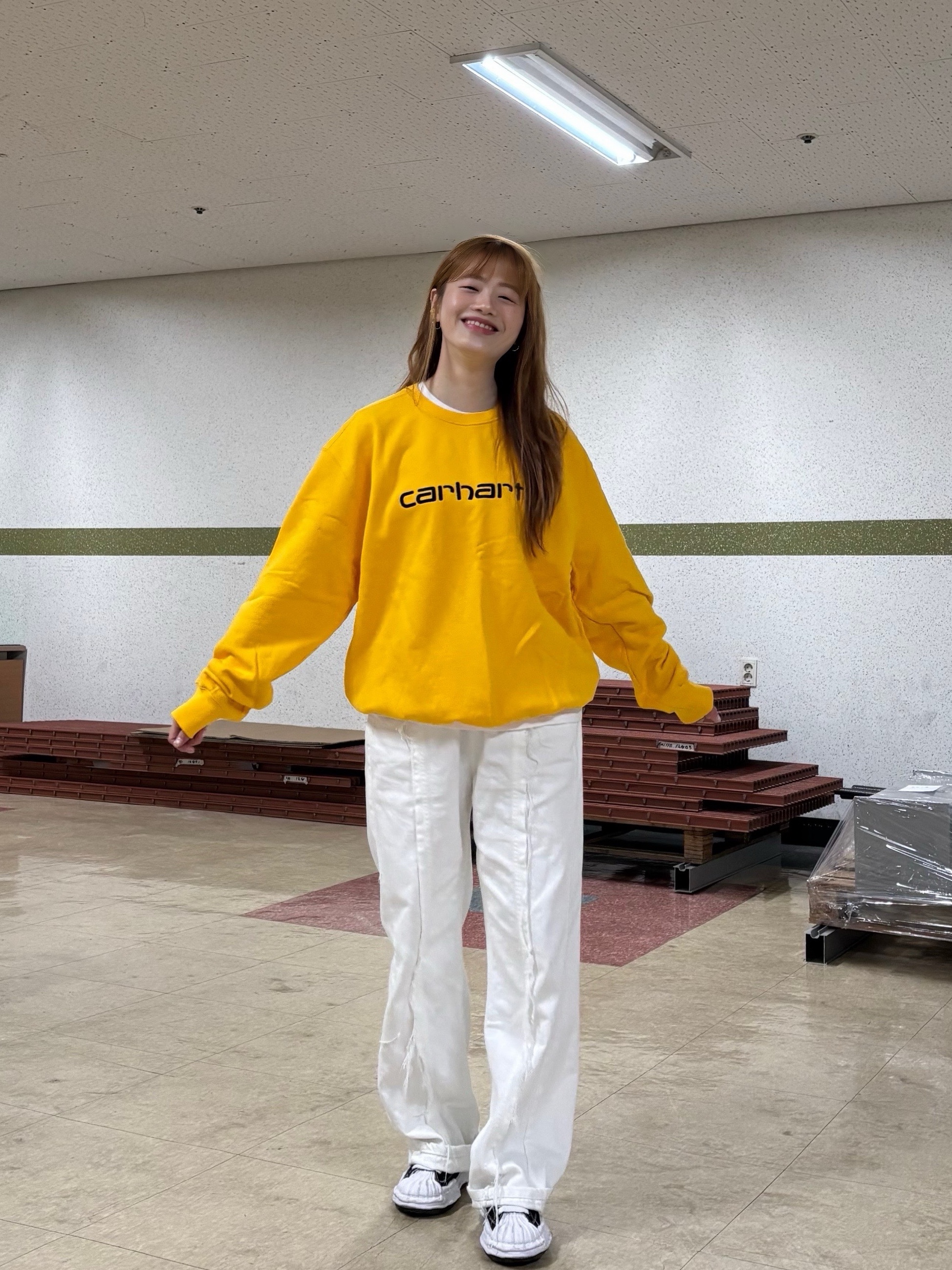 Maison Mihara Yasuhiro Blakey OG Sole Canvas Low-top Sneakers Black White, Human Made Acrylic Heart Keyring Yellow 착용 스타일 - 4
