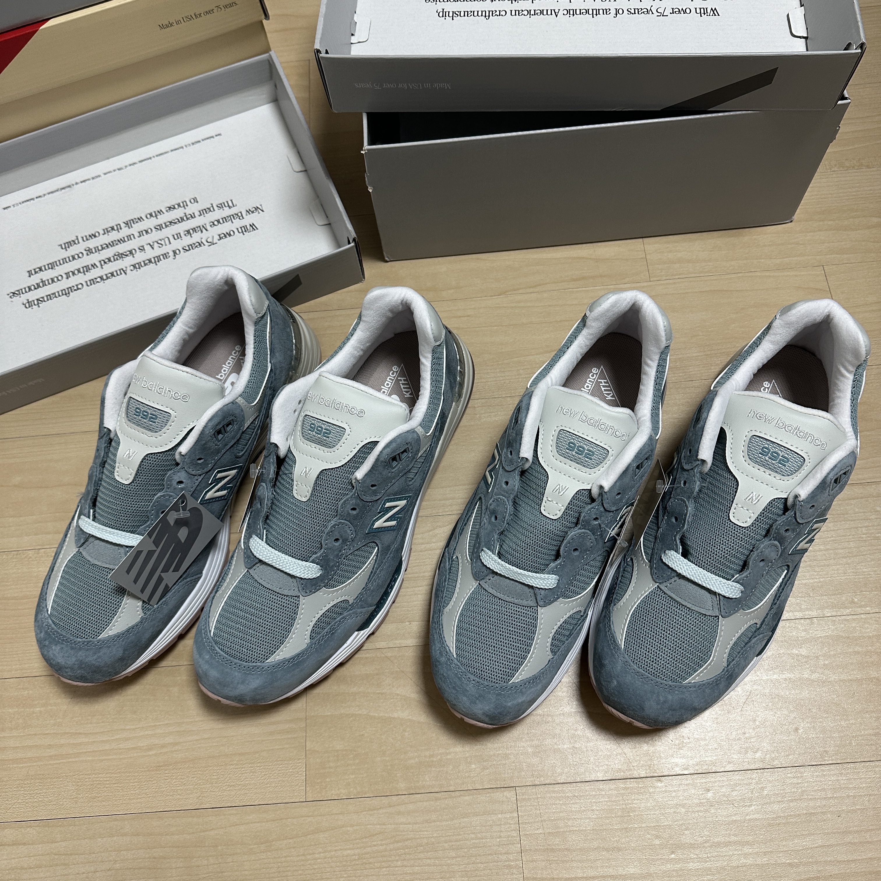 New Balance x Kith 992 Made in USA Aegean Blue Oyster 착용 스타일