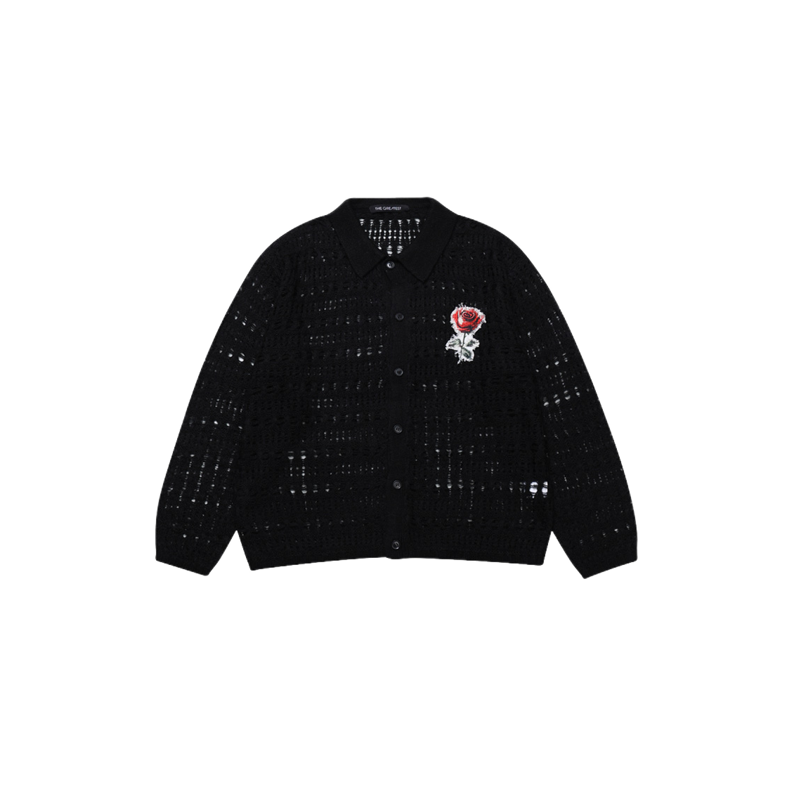 더그레이티스트 시스루 셔츠 블랙(The Greatest Sheer Rose Patch Shirt Black)