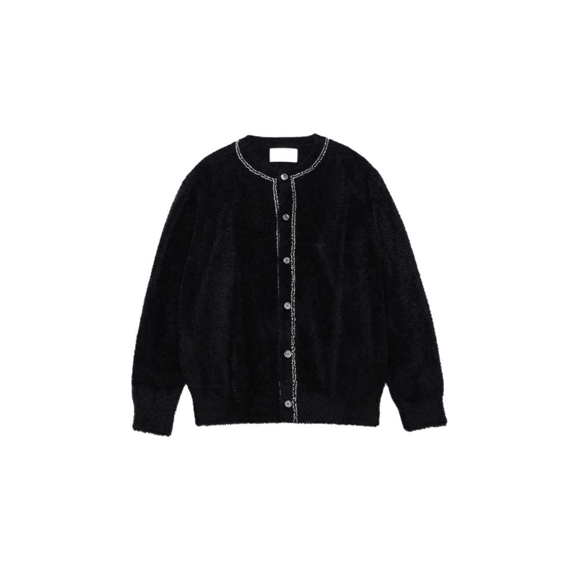 GT25SS08 BK The Greatest Angora Round Cardigan Black