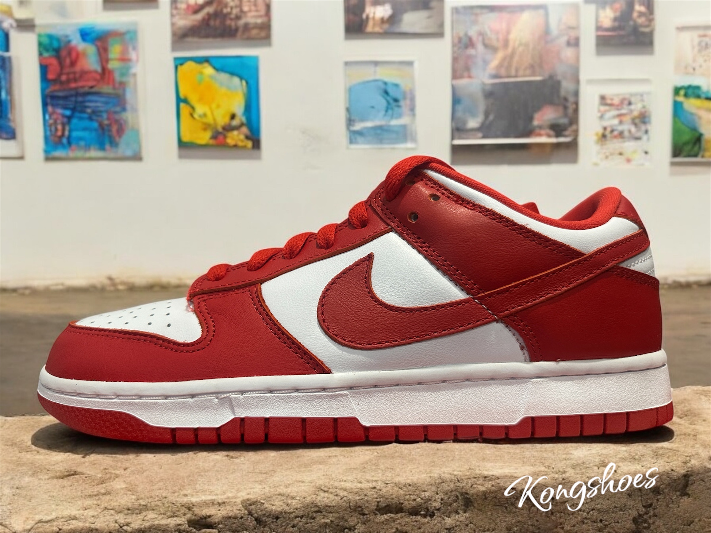 Nike Dunk Low SP White and University Red 2023 착용 스타일