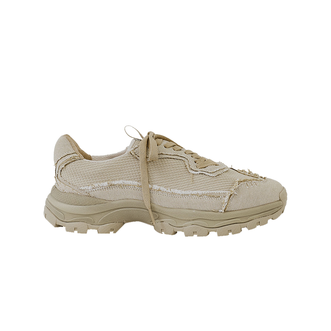 [6% 적립] 네거티브쓰리 커브드레이스 스니커즈 베이지([6% 적립] NegativeThree Curved Lace Sneakers Beige)