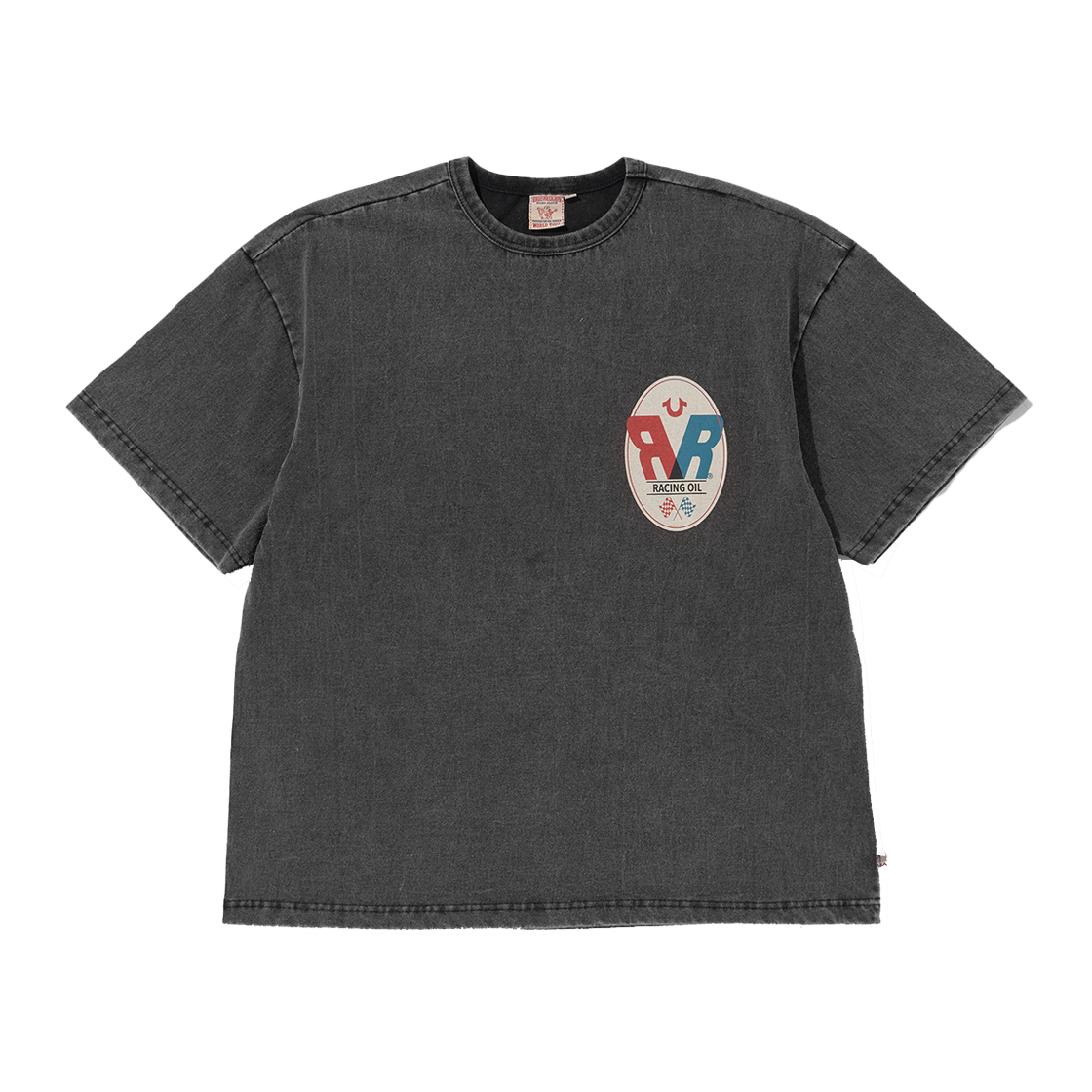 트루릴리젼 레이싱 오일 숏 슬리브 워시드 블랙(True Religion Racing Oil Short Sleeve Washed Black) - 2