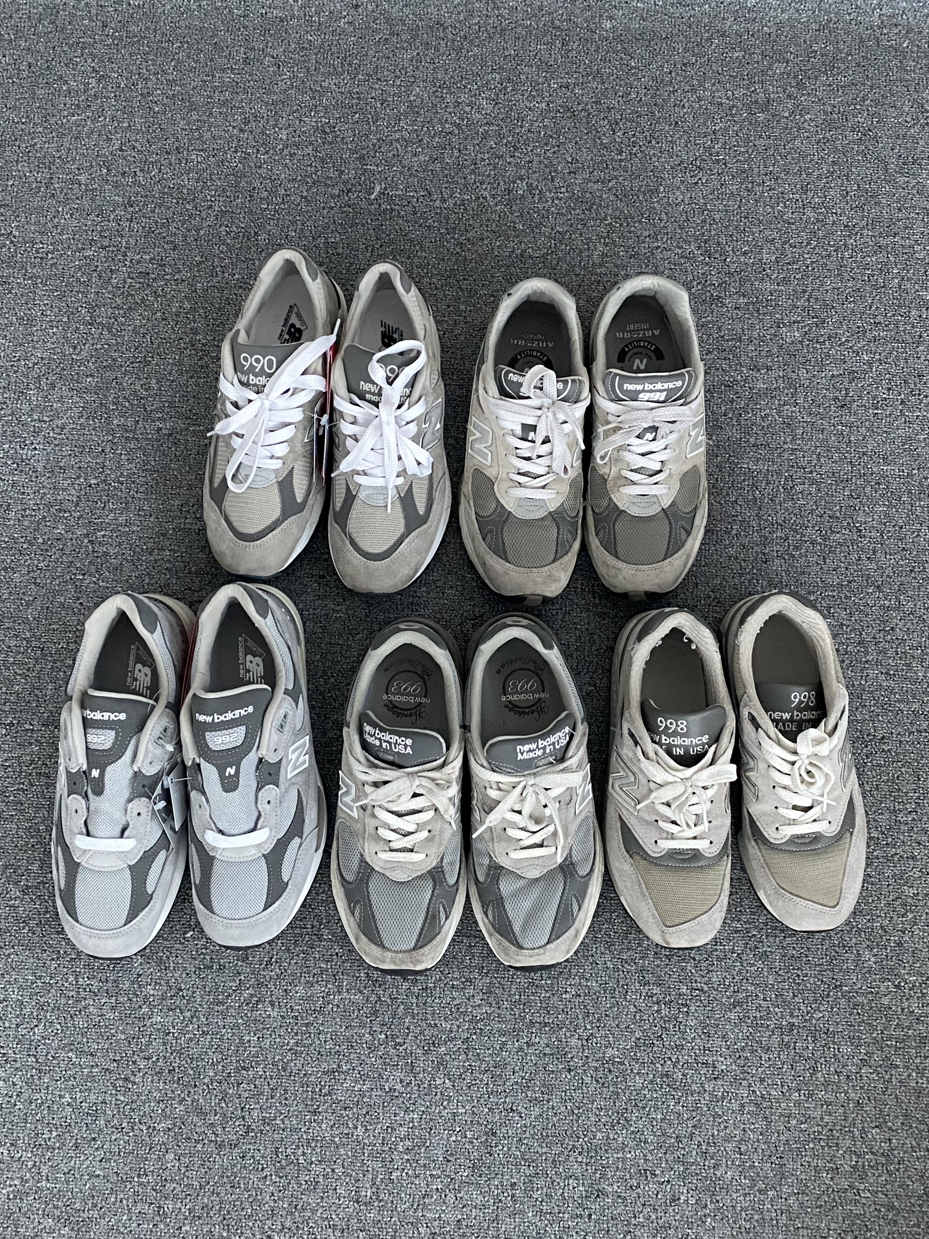 (W) New Balance 993 Made in USA Grey - B Standard, New Balance 990v2 Made in USA Grey ์ฐฉ์ฉ ์คํ์ผ