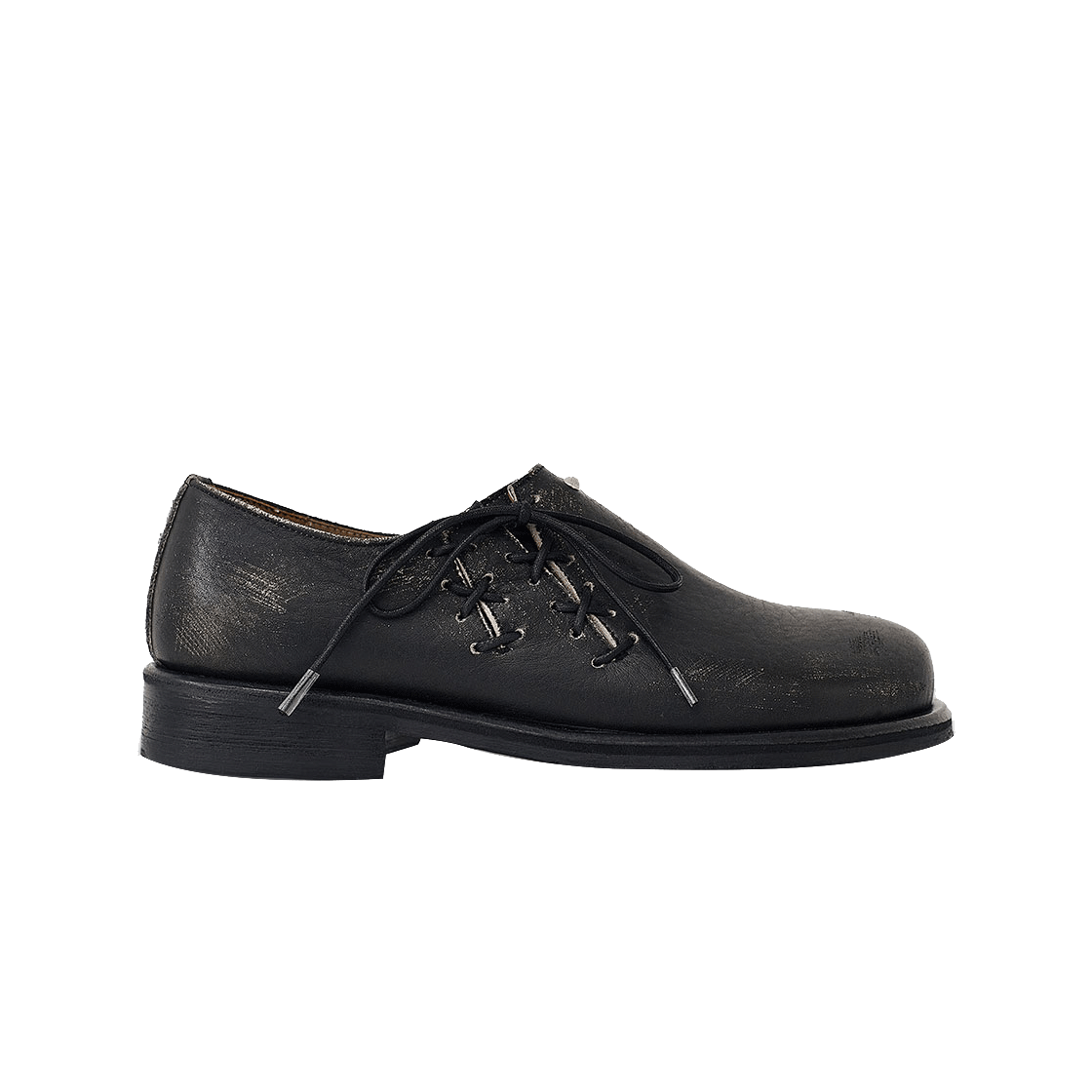 NT3BESSLU002BE NegativeThree Oblique Derby Shoe Black Beige - 대표 이미지 #1