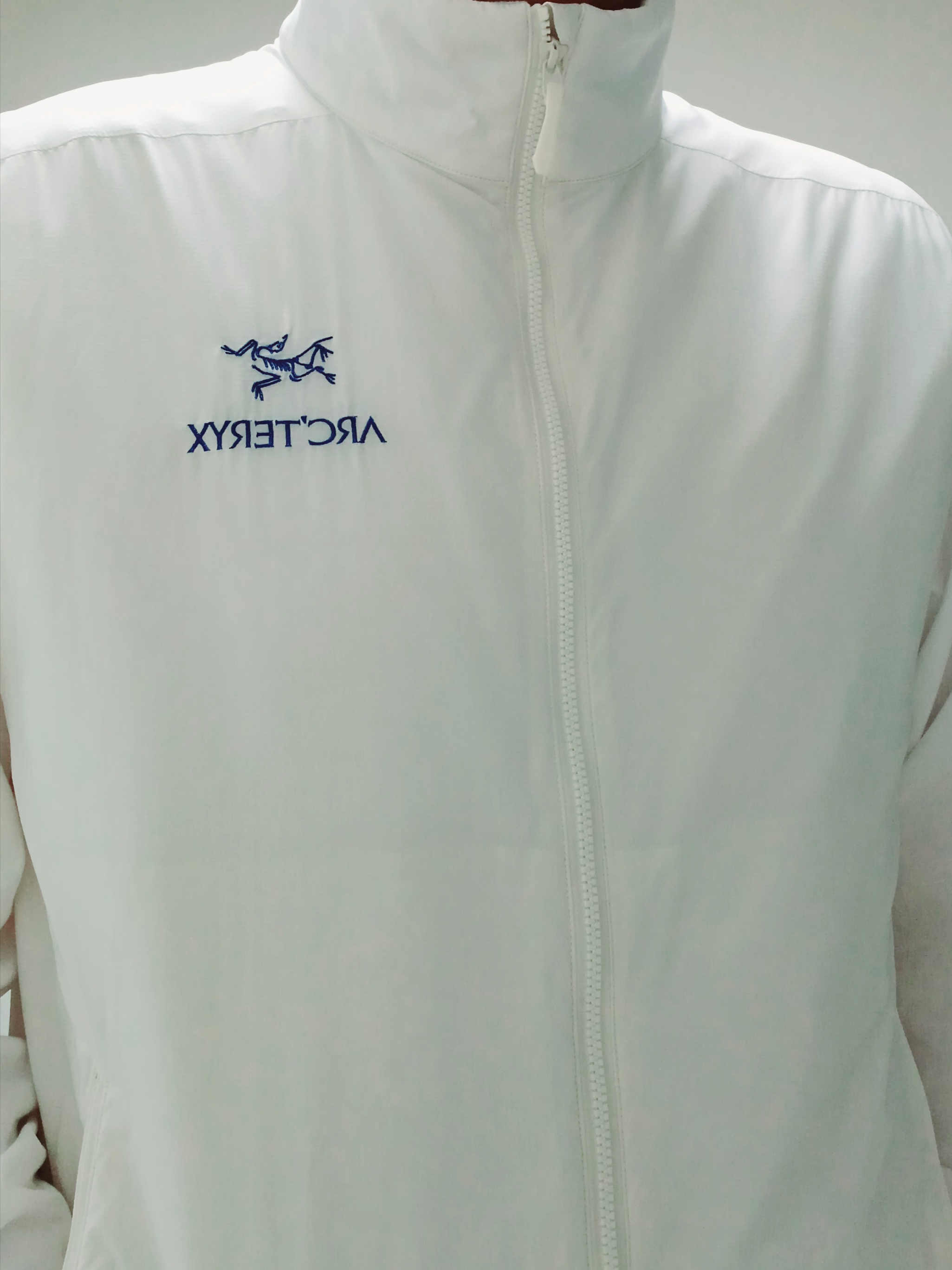 Arc'teryx Atom SL Hoody Arctic Silk, Arc'teryx Kragg SL Cotton LS Shirt White Light 착용 스타일 - 2