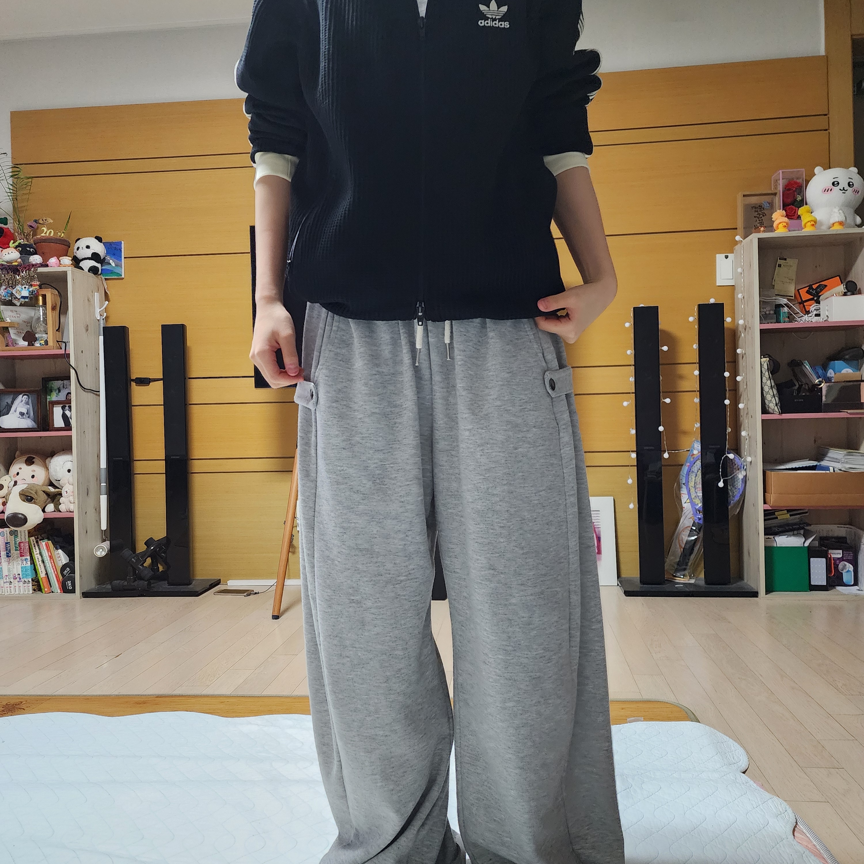 Adidas Waffle Beckenbauer Track Top Black - KR Sizing 착용 스타일 - 1