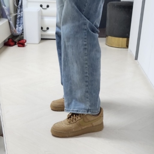 (W) Nike Air Force 1 '07 WB Flax Wheat 착용 스타일 - 3