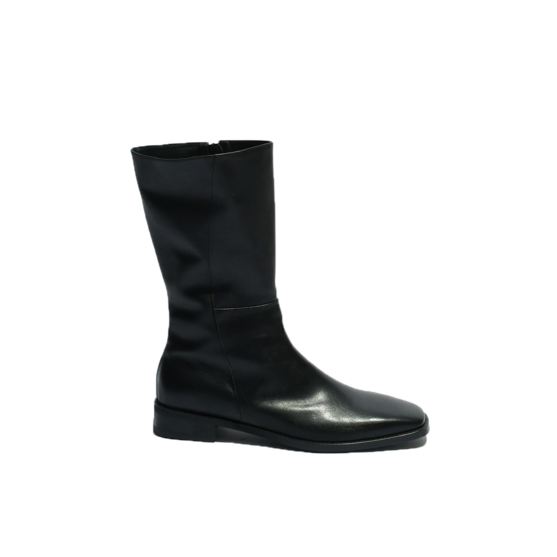 유지 포켓 미들 부츠 (2.5cm) 남성 소가죽 블랙(YUJI Pocket Middle Boots 2.5cm Mens Cowskin Black)